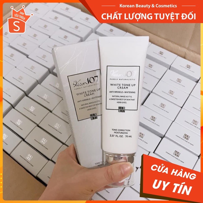 Kem Dưỡng Trắng Da Nâng Tone Ban Ngày 3 trong 1 Cao Cấp Steam 107 White ToneUp Cream 70ml