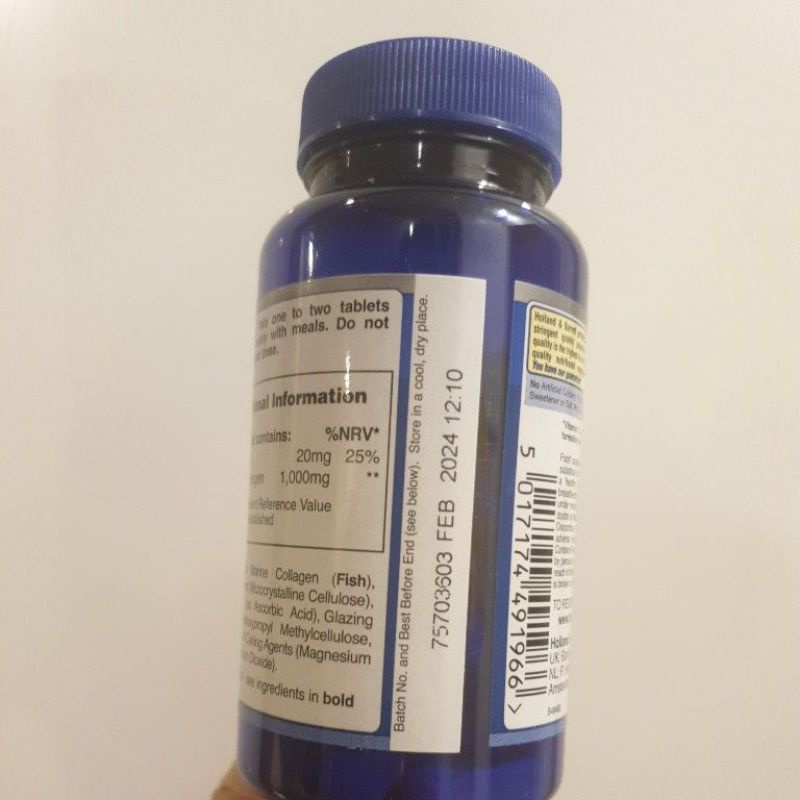 Hộp đựng Size 60 Marine collagen thuỷ phân holland barrett | Thế Giới Skin Care