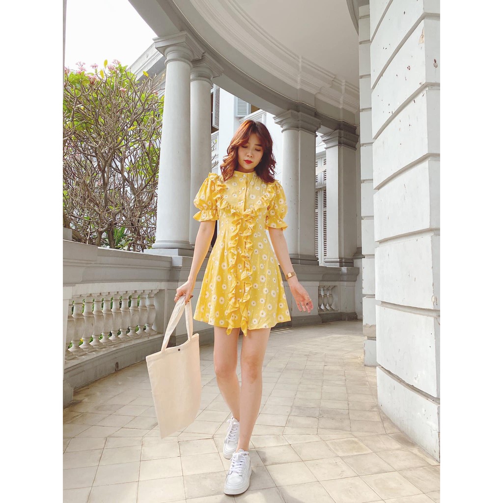 Đầm vàng hoa cúc Lio Dress Gem Clothing SP060380