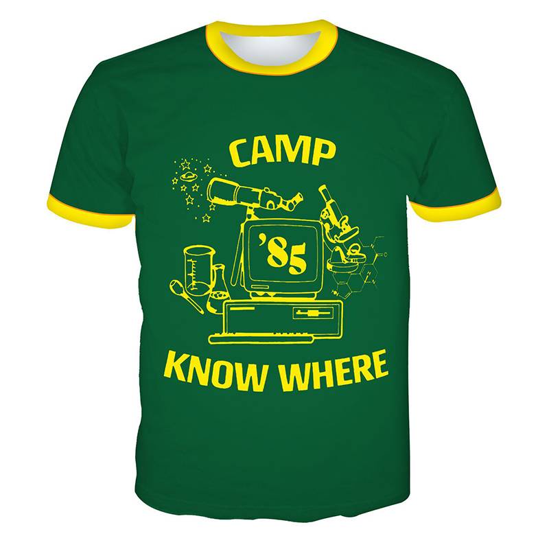 Áo Thun Tay Ngắn In Hình Phim Stranger Things 3D Thời Trang