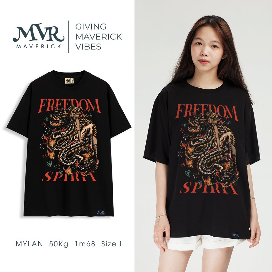 Áo form rộng nam nữ unisex tay lỡ tinh thần tự do MVR size rộng tee Mỹ BB4276