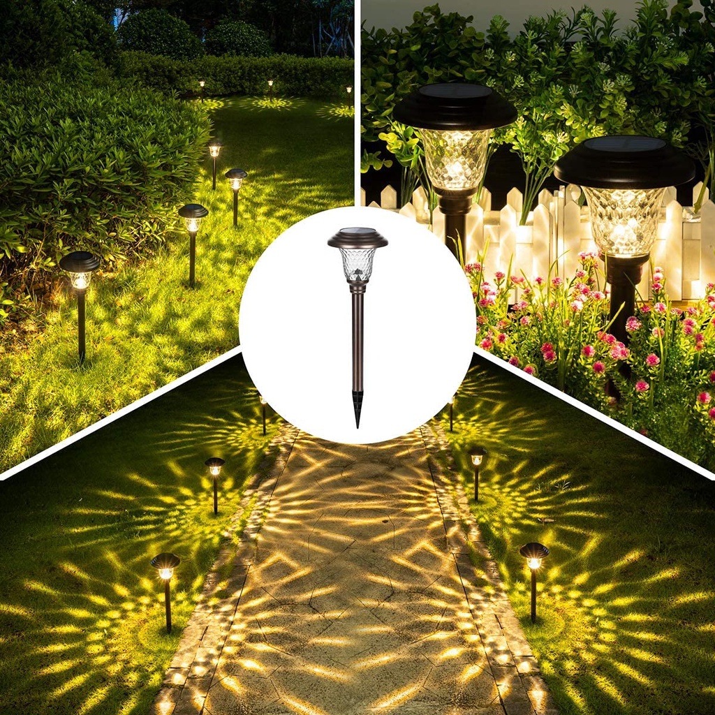 Đèn LED năng lượng mặt trời chống thấm nước hình hoa hướng dương trang trí đường phố