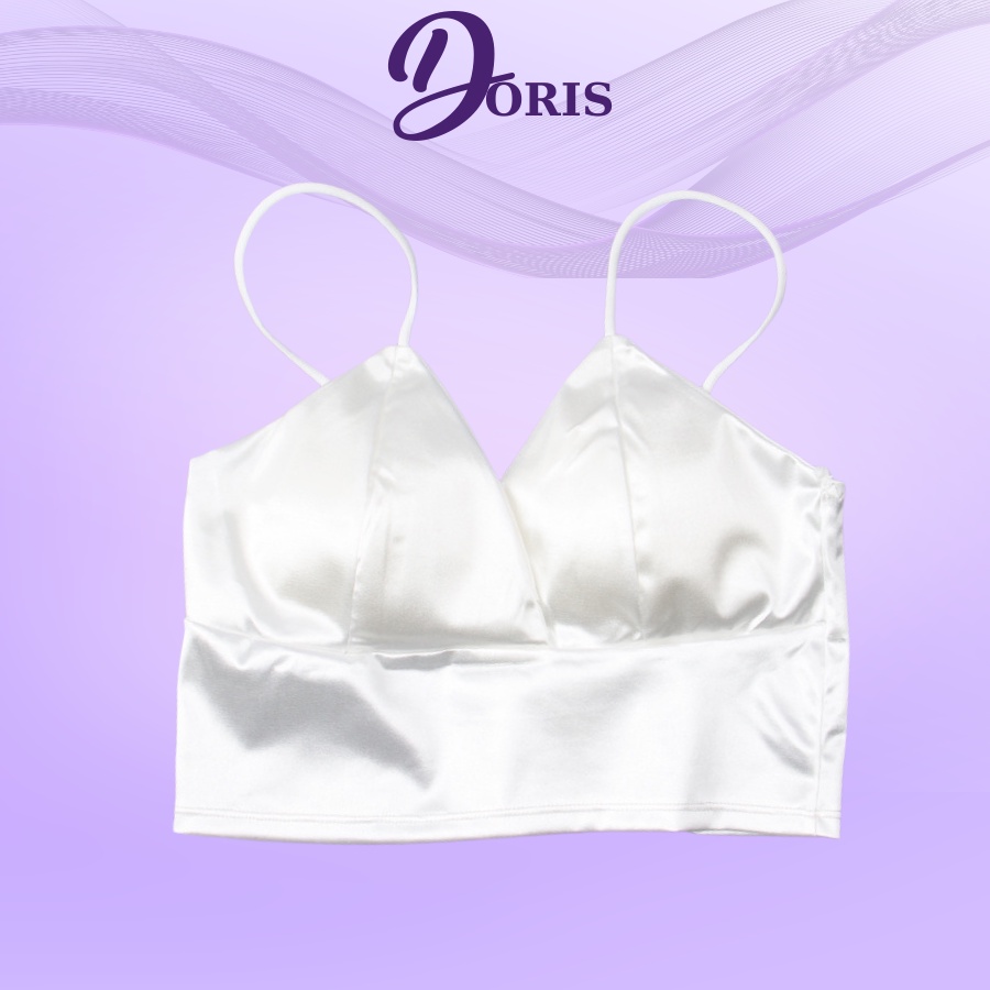 Áo lót ngực dạng bra lụa phi bóng hai dây sexy DORIS - 264
