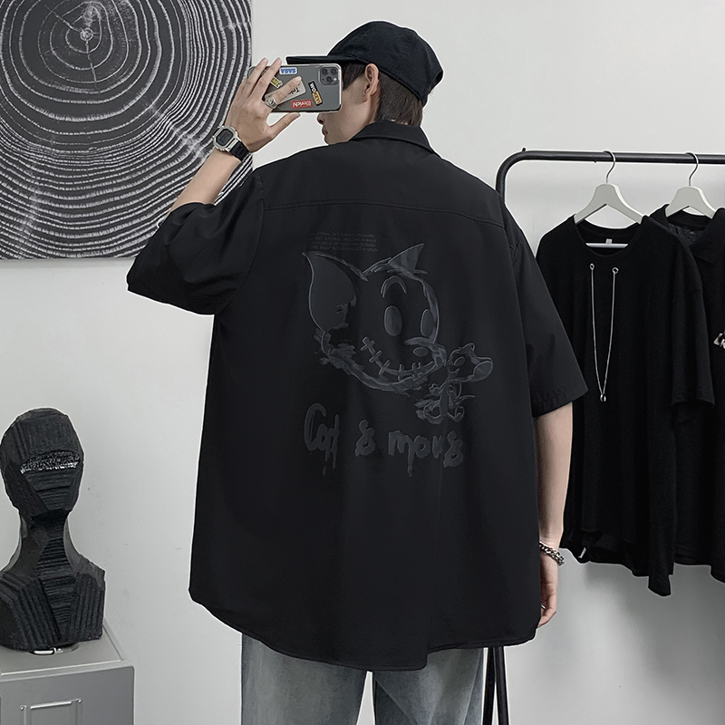 Áo Sơ Mi Ngắn Tay In Họa Tiết Hoạt Hình Thời Trang Dành Cho Nam | BigBuy360 - bigbuy360.vn