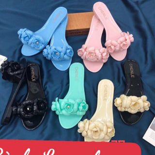 DÉP LÊ QUAI NGANG KIỂU KẸP NGÓN ĐÍNH HOA MAI ĐI CHƠI ĐI BIỂN THỜI TRANG HÈ 2021 MÃ DHM MINHTUYETSHOES