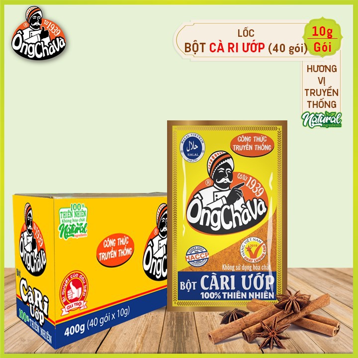 Lốc bột cà ri ướp Ông Chà Và 10g (40 gói/lốc)