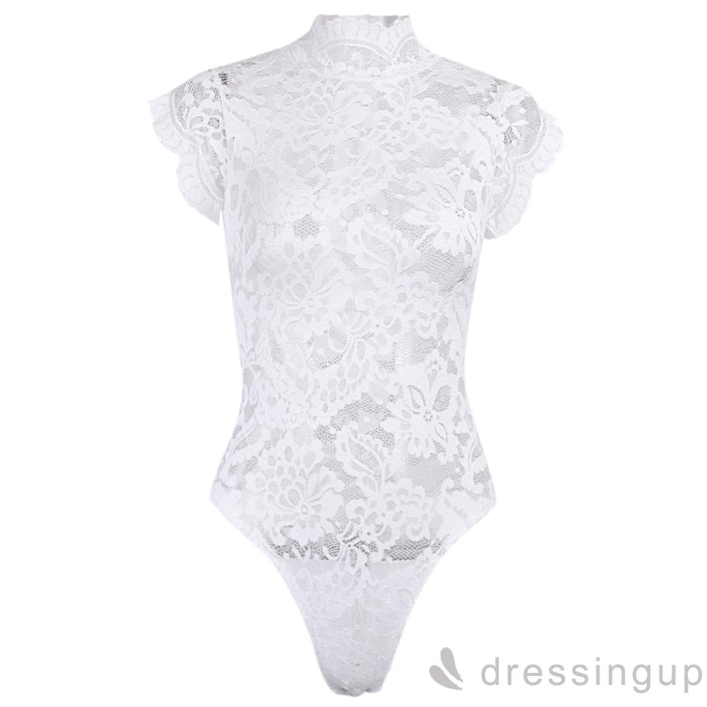 Jumpsuit Phối Ren Thiết Kế Hở Lưng Gợi Cảm Cho Nữ