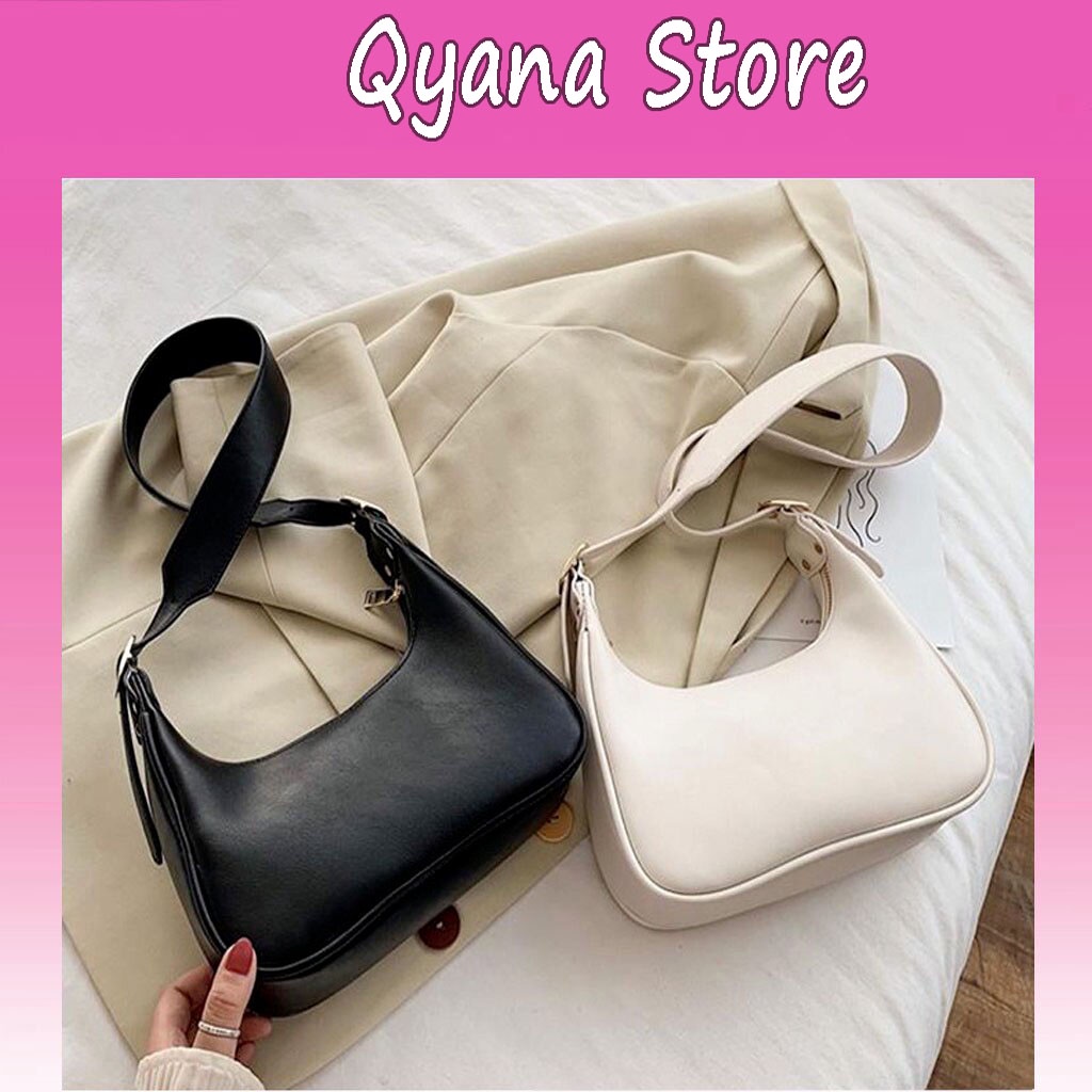 TÚI ĐEO CHÉO DÁNG THUYỀN DA DẦY QYANA STORE TX20