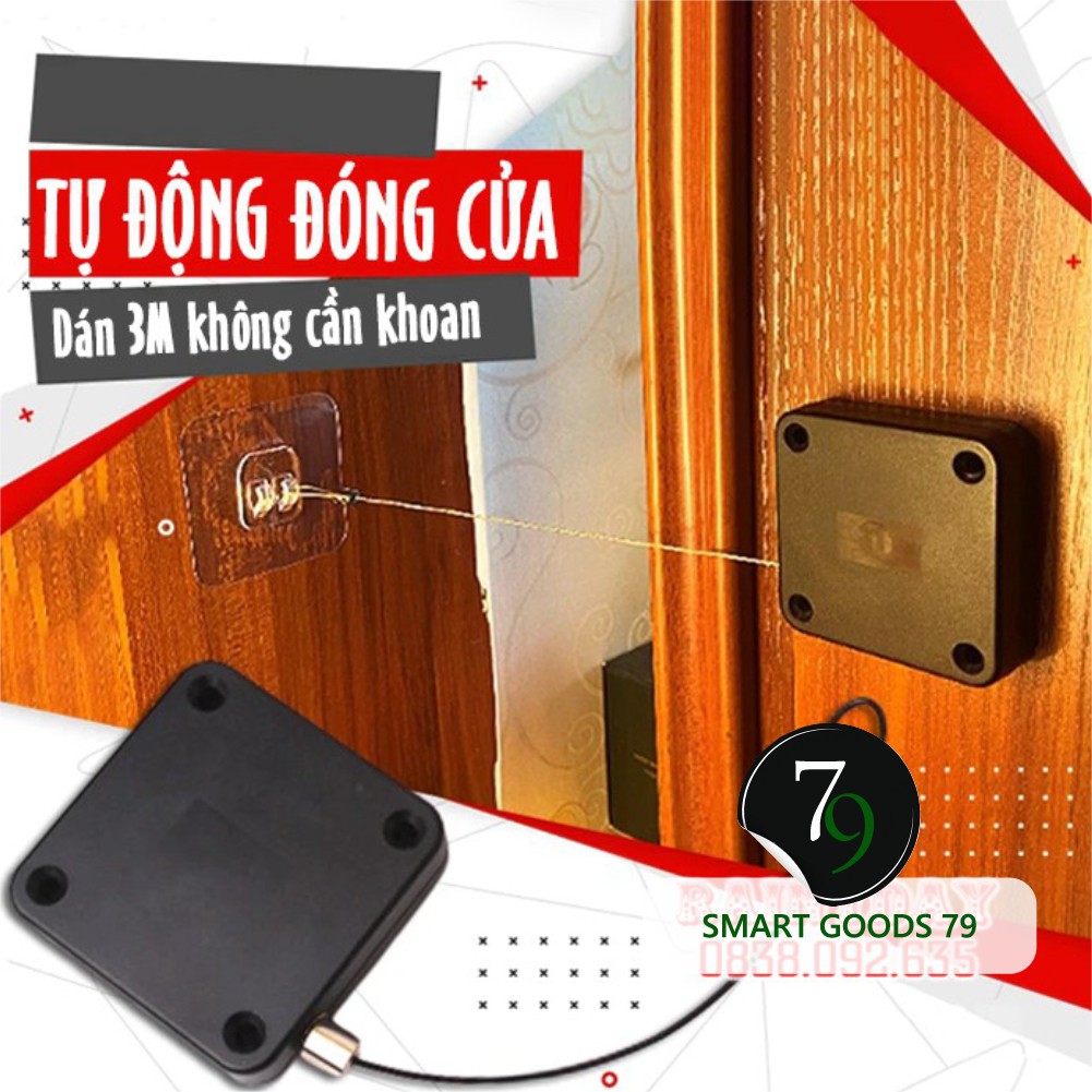 [Freeship hàng cao cấp 317] Bộ thiết bị Tự động đóng chốt cửa tự động cho cửa hàng văn phòng gia đình không cần khoan