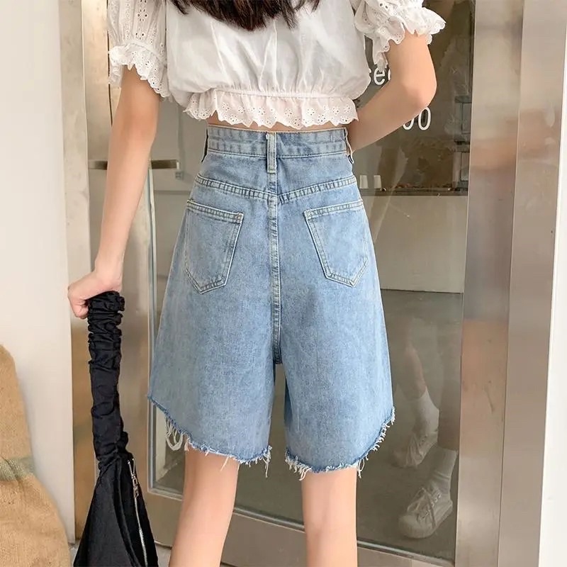 Quần Jeans Ngố Nam Nữ Unisex Có Khuy Điều Chỉnh Eo Màu Xanh Nhạt Chất Đẹp Loại 1 Ống Rộng Cạp Cao Đủ Size Ulzzang