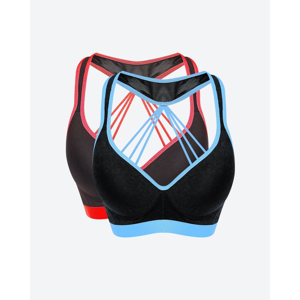 Viviane - Combo 2 áo ngực thể thao ôm trọn và nâng đỡ bầu ngực - High Impact Criss Cross Sports Bra