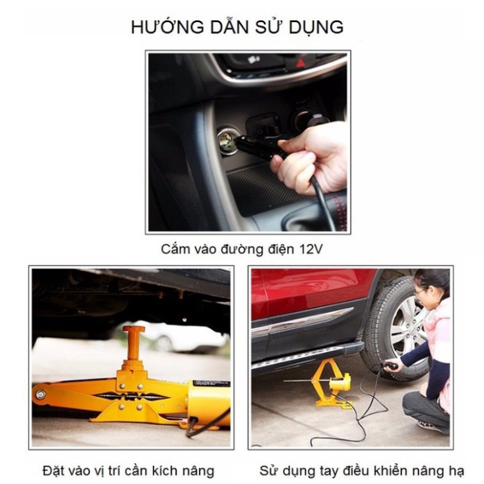 Sản Phẩm  Bộ nâng kích gầm điện, con đội điện an toàn dành cho ô tô 12V cao cấp thương hiệu Đức ROGTZ TY35EJB - Bảo hành