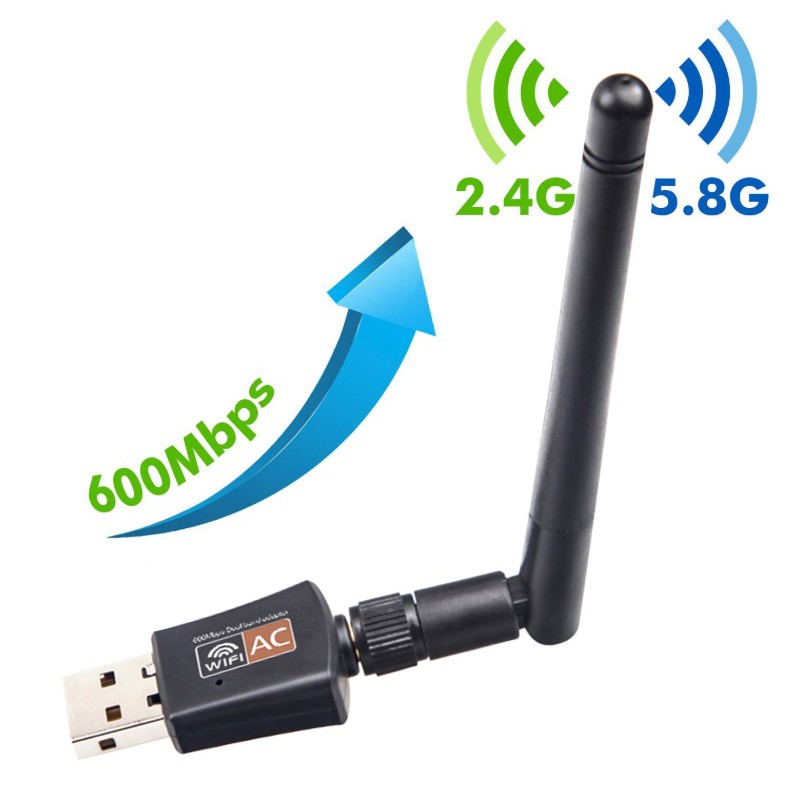 USB wifi thu phát wifi 2 băng tần tích hợp ăngten