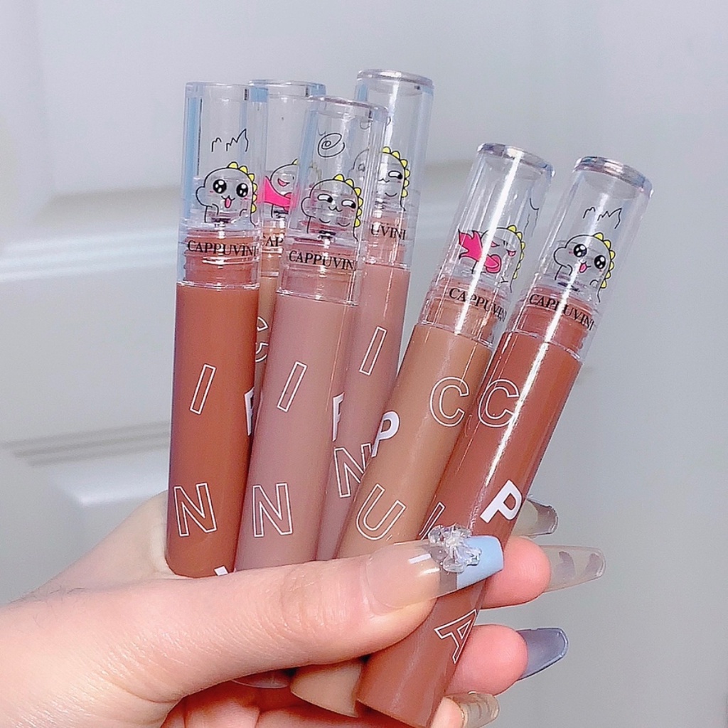 [Hàng mới về] Son môi Cappuvini trang điểm chống nước họa tiết quái vật đáng yêu