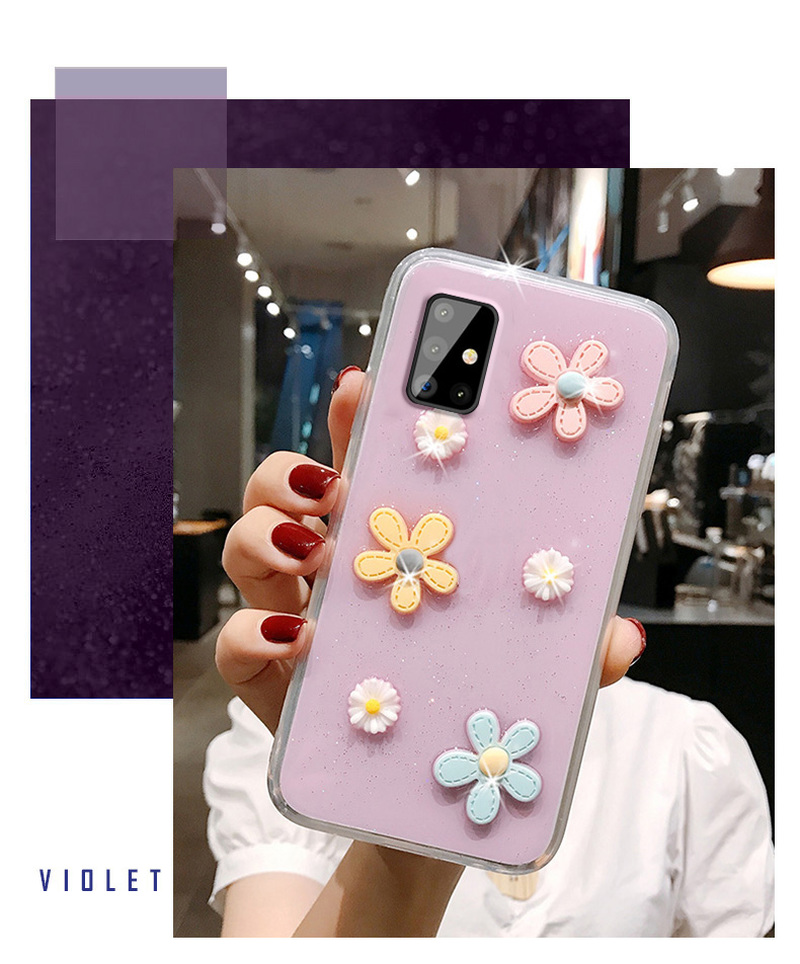 Ốp Lưng Họa Tiết Hoa Cúc 3d Dễ Thương Cho Samsung Galaxy S20 Ultra S20 Plus S20 Fe S10 Lite S10 S9 S8 Plus A91 M80S