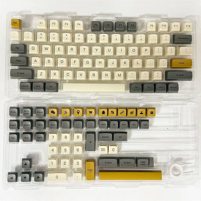 Low light level key cap English Thai Bopomofo 125key XDA height PBT thermal sublimation suitable for mechanical keyboard