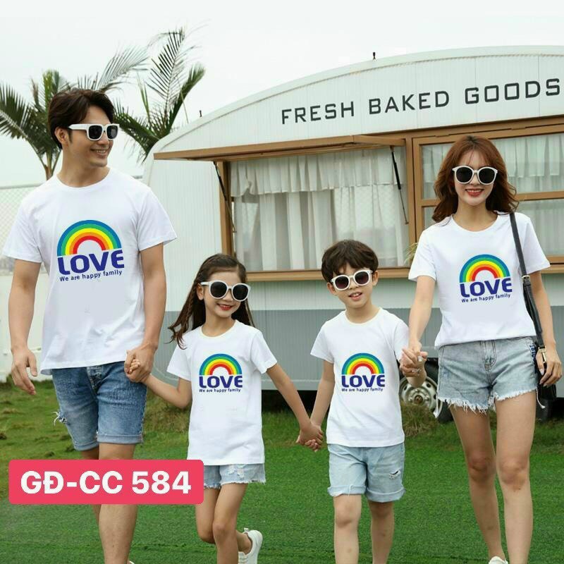 Áo Cặp Gia Đình Đi Chơi, Áo Đồng Phục Gia Đình Đi Biển Chất Thoáng Mát