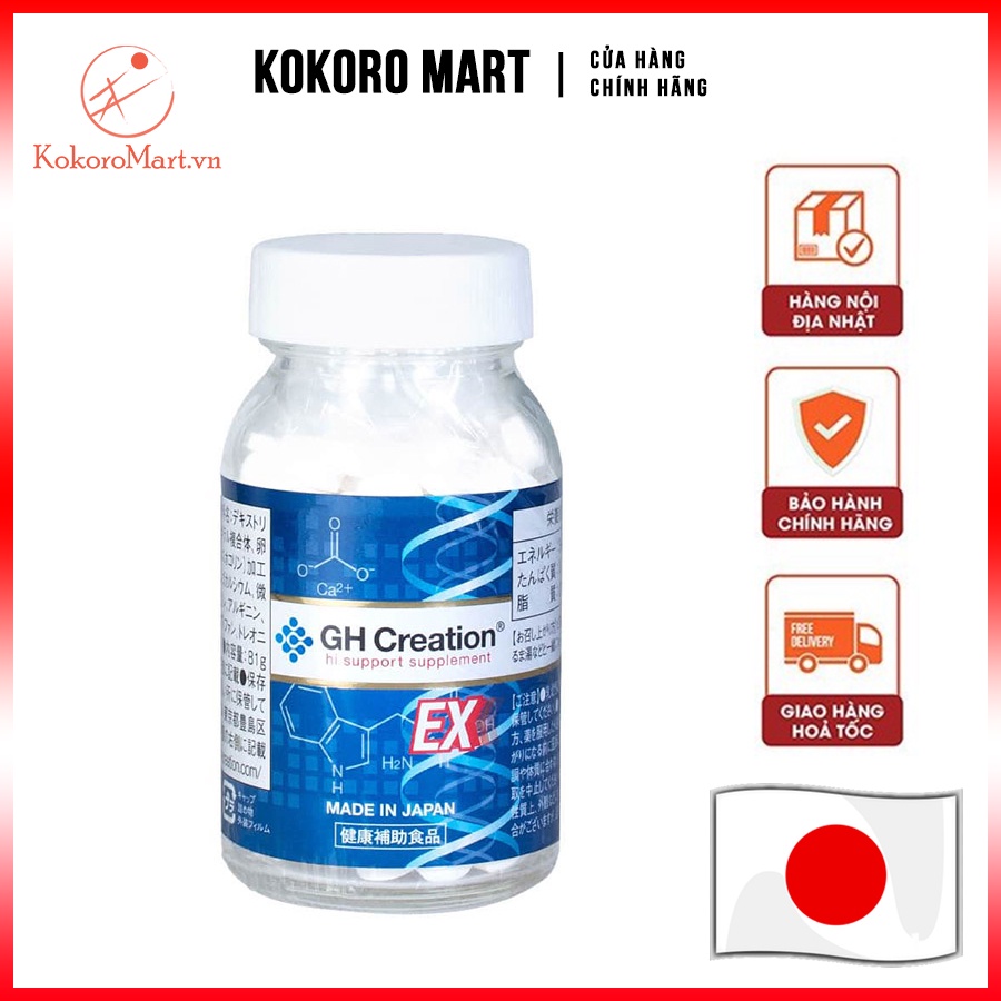 [CHÍNH HÃNG] Viên uống hỗ trợ tăng chiều cao GH Creation EX 270 viên - Nội địa Nhật Bản