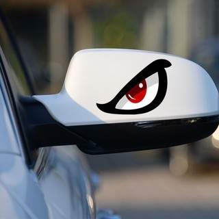 ❤❤ 3D Simulation Shark Pattern Sticker Eye Rearview Mirror Car Reflective Sticker Motorcycle