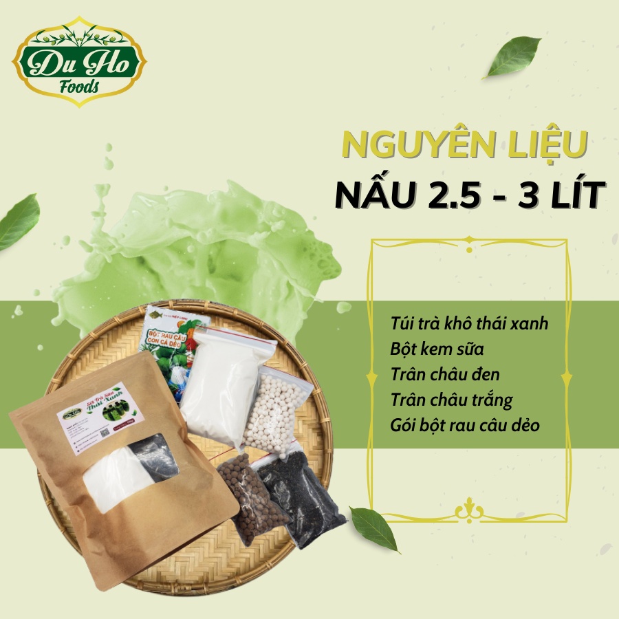 SET TRÀ SỮA DUHO nấu 3 LÍT ( Thái xanh, Thái Đỏ, Hồng Trà)