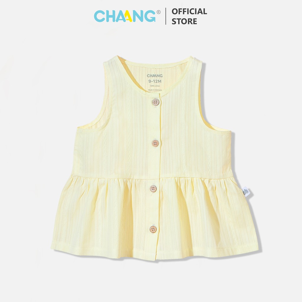 Áo ba lỗ babydoll chaang vàng