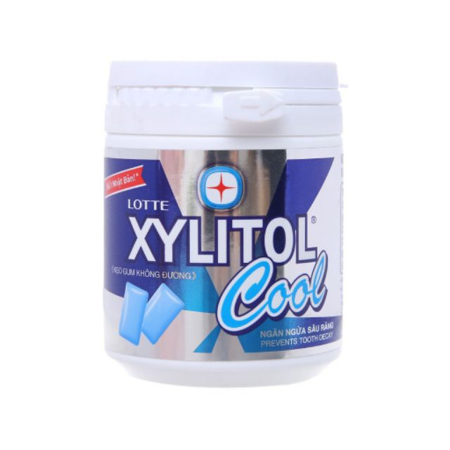 Bộ 3 hũ kẹo Xylitol hương Cool Mint 145g Lotte