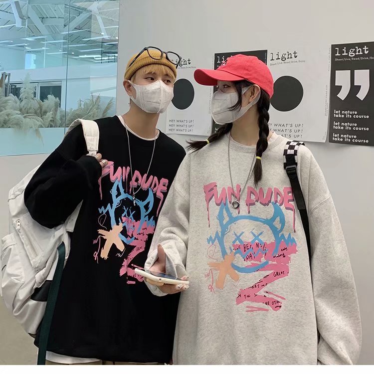 Áo tay dài dáng rộng thời trang phong cách hiphop Hàn Quốc cá tính năng động dành cho nam (M-5Xl)