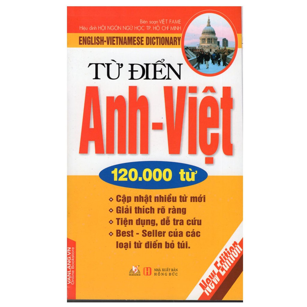 Sách - Từ Điển Anh - Việt 120.000 Từ (Văn Lang)