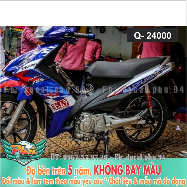 Tem rời Axelo xanh Trắng -1