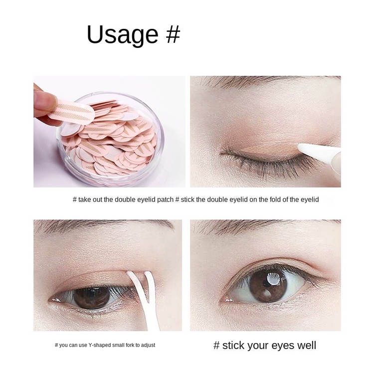 Bộ 150 miếng dán kích mí dạng lưới chống thấm nước/ chống thấm mồ hôi