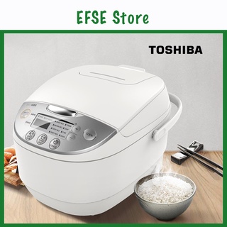Nồi cơm điện tử toshiba 1 lít rc-10dh2pv - 10 chế độ nấu đa dạng - hàng chính hãng