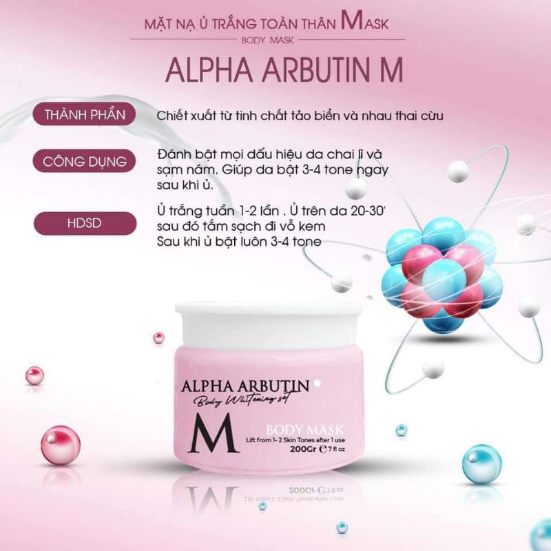 Combo 3 lọ Ủ TRẮNG - TẮM TRẮNG - DƯỠNG TRẮNG DA - ALPHA ARBUTIN | BigBuy360 - bigbuy360.vn