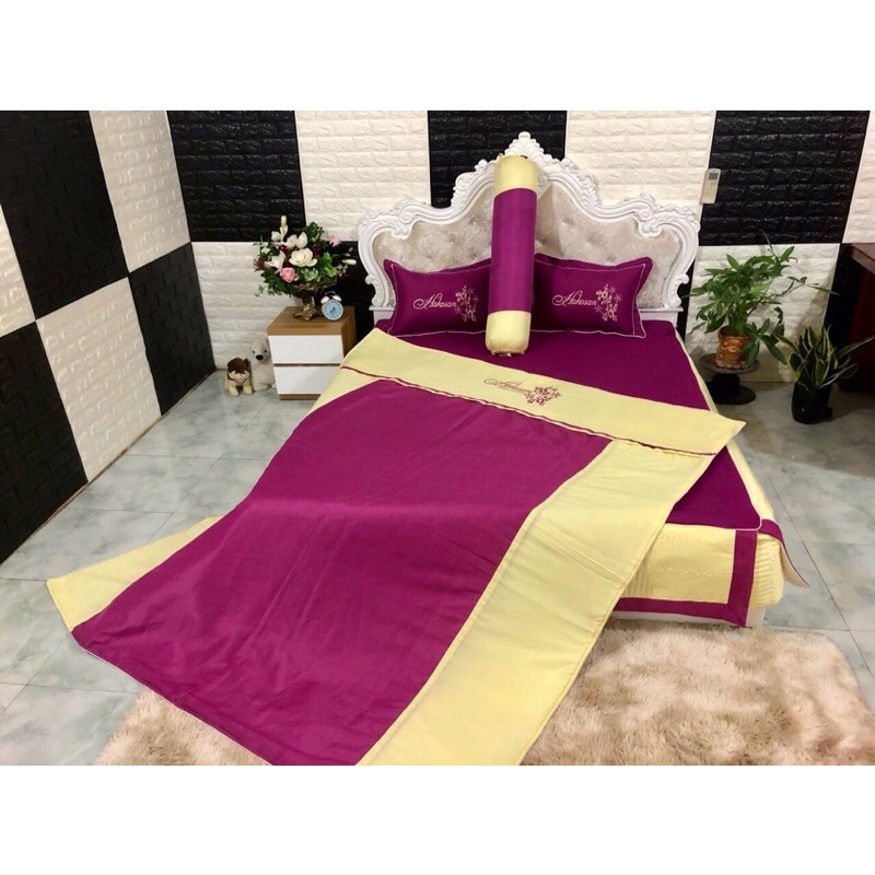 [ga phủ 1,8mx2m] [xả hàng] sét 3 món ga và 2 vỏ gối nằm 1,8m x2m | BigBuy360 - bigbuy360.vn