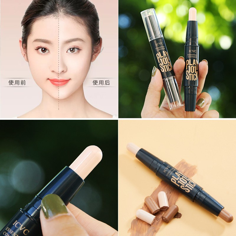 [Hàng mới về] Thỏi che khuyết điểm hai đầu có thể bắt sáng và tạo khối cho mặt