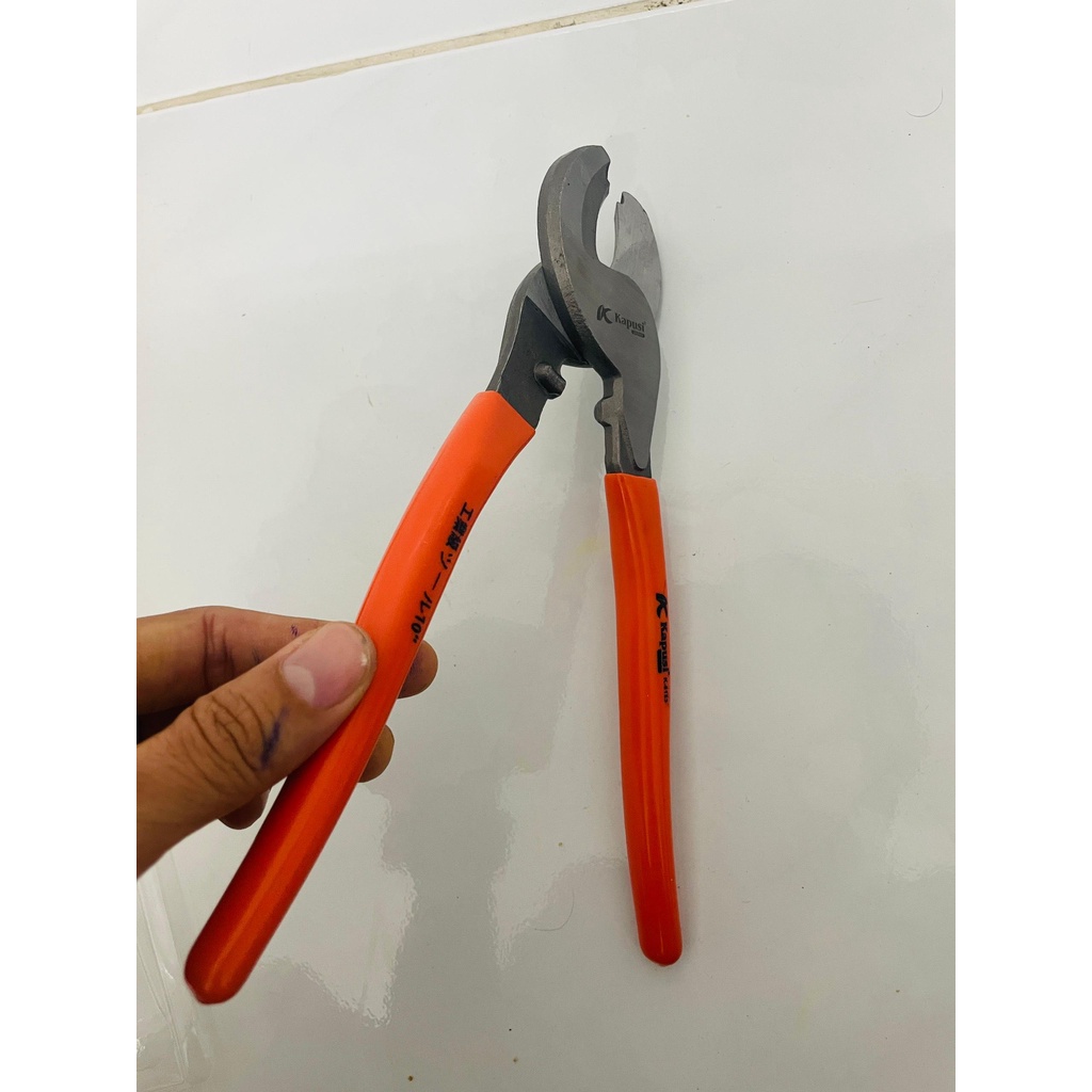 Kềm cắt cáp điện Nhật KAPUSI JAPAN kích cỡ 8 inch và 10 inch Bảo hành 12 tháng | Kìm cắt cáp