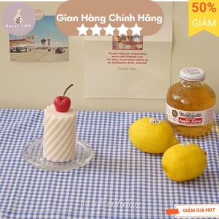 Khăn trải bàn kẻ caro màu xanh dương, picnic, nền chụp ảnh sản phẩm