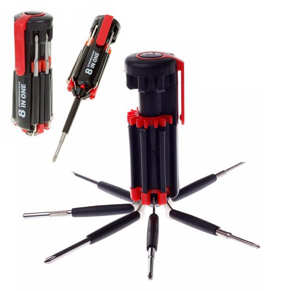 Bộ tua vít 8 trong 1 có đèn pin siêu sáng (chưa bao gồm pin) - HV Store 057