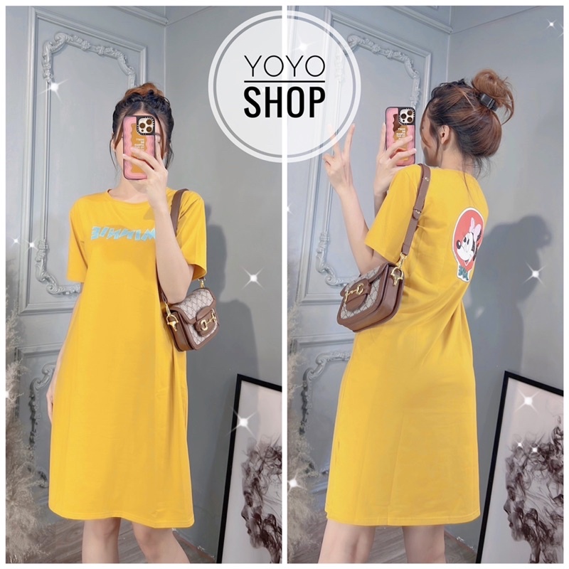 Đầm thun suông nữ tay lỡ bigsize thun thái cao cấp nhiều màu | BigBuy360 - bigbuy360.vn
