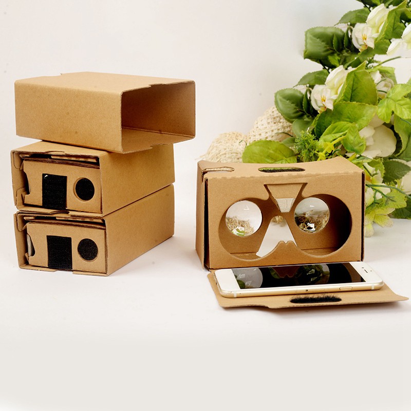 Set 5 Kính Thực Tế Ảo 3d Google Cardboard Vr Vilecia 4.5-6inch + Băng Đô