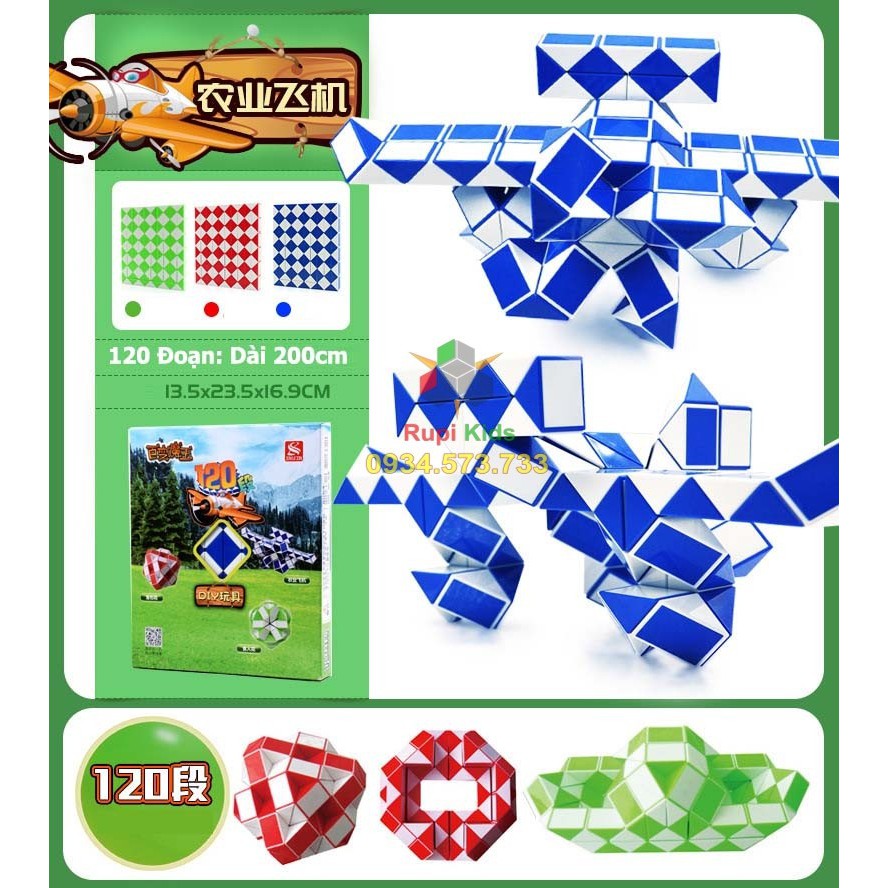 Rubik rắn ❤️ Magic Snake ❤️ 120 đoạn