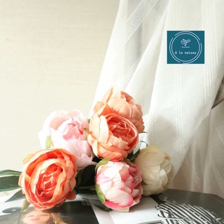 Cành hoa mẫu đơn búp lụa cao 47cm trang trí không gian sang trọng nhẹ nhàng dùng trong trang trí thiết kế