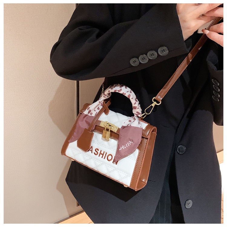 Túi Xách JASMIN NOIR Tote Hai Dây Đeo Khăn Choàng Kẻ Sọc Caro Thời Trang Cho Nữ