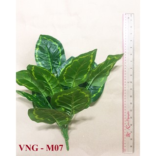 Cây giả trang trí - Cây đuôi công giả trang trí, cao 40cm, 12 lá - M07 (chưa bao gồm chậu)
