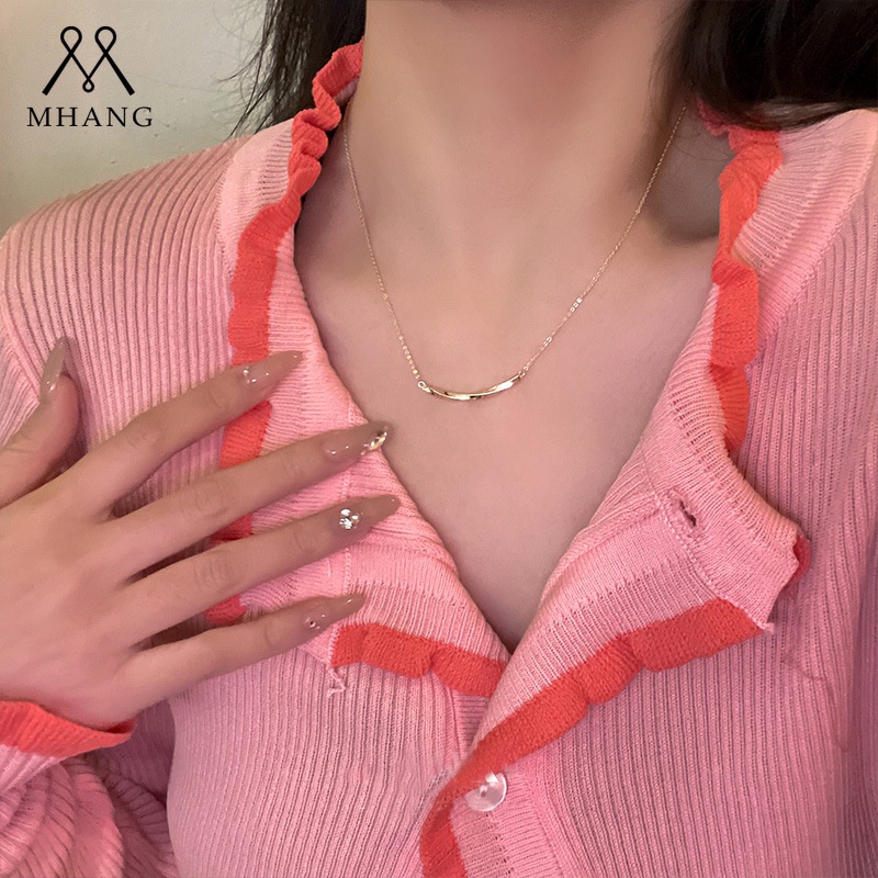 Vòng cổ Kim Loại Hình Mặt Cười Phong Cách Hàn Quốc Thời Trang