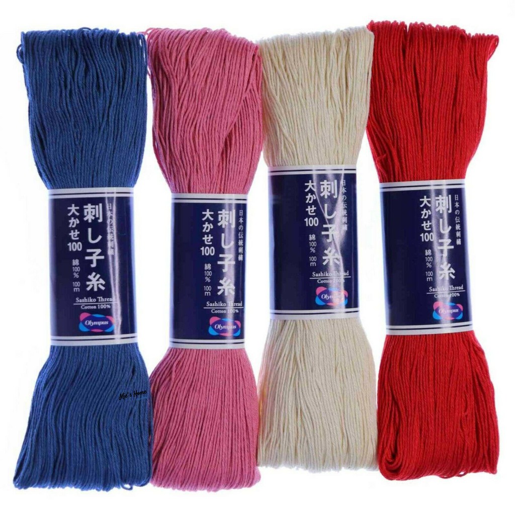 Có Sẵn Chỉ Thêu tay SỢI BÔNG NHẬT BẢN Bó gồm 40 sợi/ 120 cm Thêu Thủ Công CHỈ COTTON CAO CẤP MIE Handmade Shop