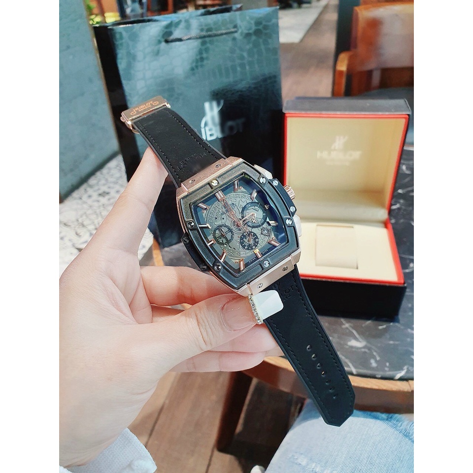 Đồng Hồ Nam HPLOT 6 Kim , Máy Pin , Dây Thép , Size 40x45mm