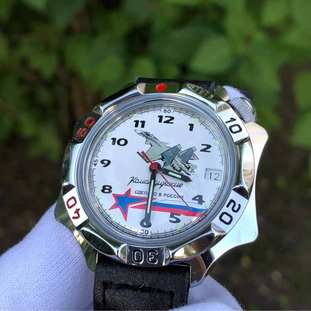 Đồng hồ nam Vostok máy cơ lên giây, size mặt 40. Đồng hồ Nga Vostok chính ủy Komandirskie 531764