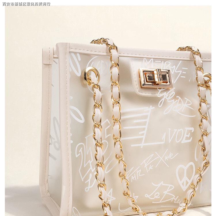 Túi Xách Trong Suốt Phối Dây Xích Kiểu Dáng Đơn Giản Hợp Thời Trang | BigBuy360 - bigbuy360.vn