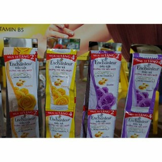 Dây dầu gội Enchanteur 6g x14 gói dây vàng 12 gói ( Xả 14 gói )