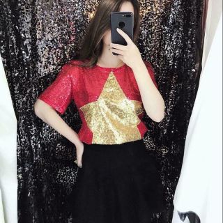 SIÊU RẺ....Áo cờ đỏ sao vàng đính kim sa lấp lánh